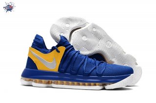 Meilleures Nike KD X 10 Bleu Jaune Argent