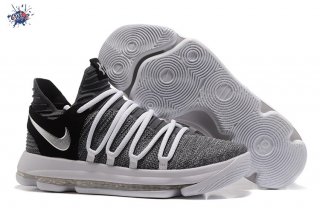 Meilleures Nike KD X 10 Gris Noir Blanc