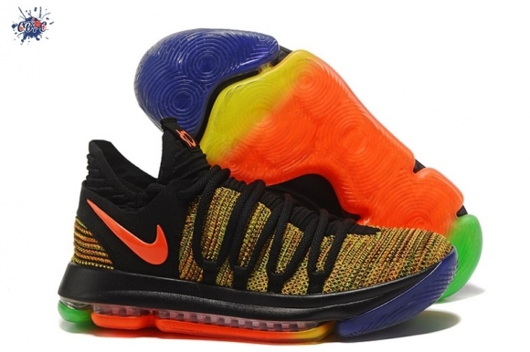 Meilleures Nike KD X 10 "Peach Jam Eybl" Noir Orange