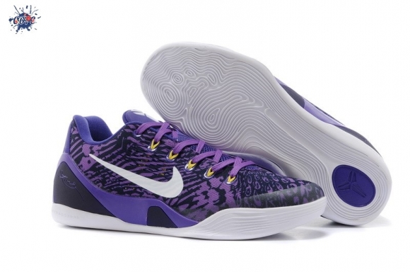 Meilleures Nike Kobe IX 9 Low Em Pourpre Blanc