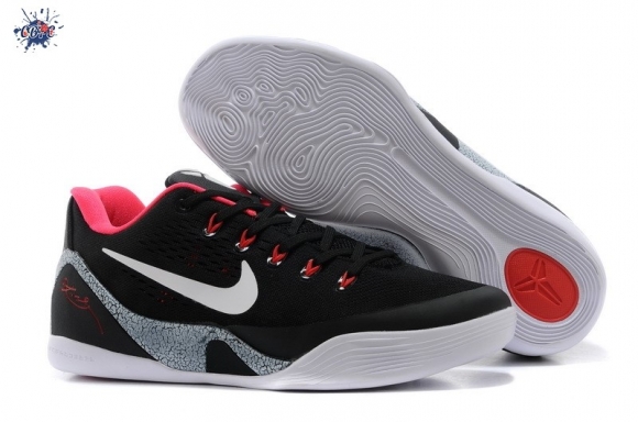 Meilleures Nike Kobe IX 9 Noir Blanc Rose