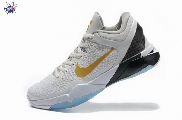 Meilleures Nike Kobe VII 7 Elite "Home" Blanc Métallique Or