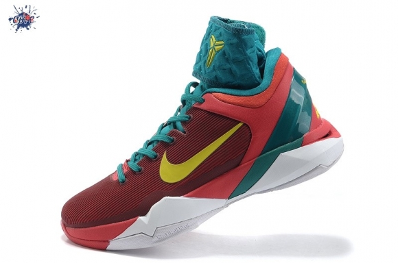 Meilleures Nike Kobe VII 7 Rouge Vert Blanc