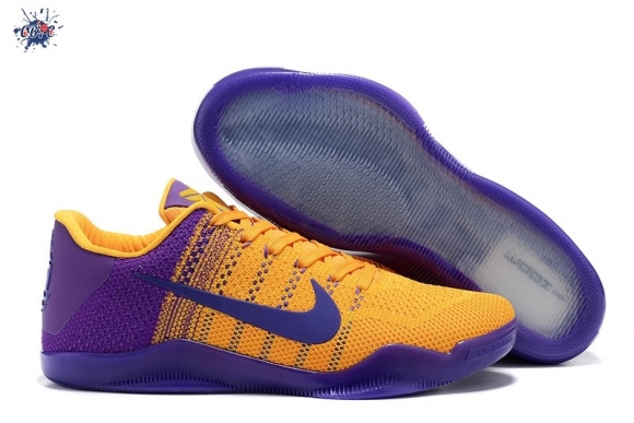 Meilleures Nike Kobe XI 11 Jaune Pourpre