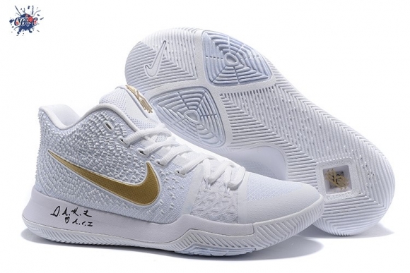 Meilleures Nike Kyrie Irving III 3 Blanc Métallique Or