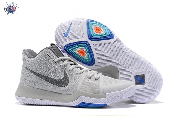 Meilleures Nike Kyrie Irving III 3 Gris Bleu Blanc