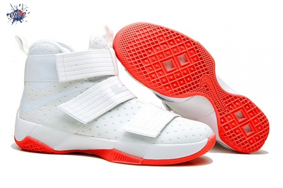 Meilleures Nike Lebron Soldier X 10 Blanc Orange