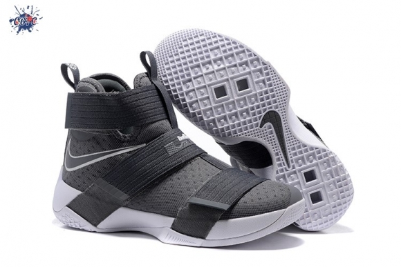 Meilleures Nike Lebron Soldier X 10 Gris Argent Blanc