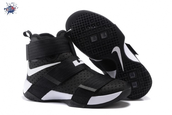 Meilleures Nike Lebron Soldier X 10 Noir Blanc