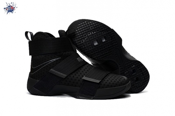 Meilleures Nike Lebron Soldier X 10 Tout Noir