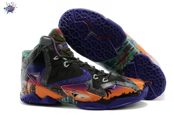 Meilleures Nike Lebron XI 11 "Hawaii" Noir Rouge