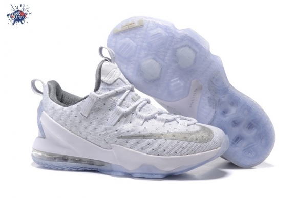 Meilleures Nike Lebron XIII 13 Low Blanc Métallique Argent