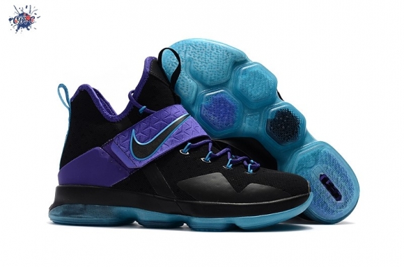 Meilleures Nike Lebron XIV 14 Noir Bleu Pourpre