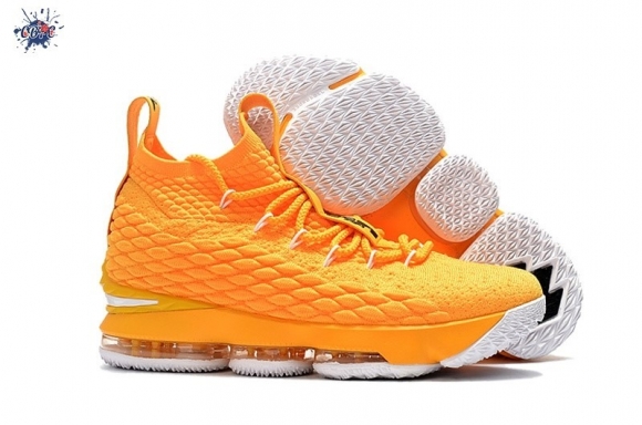 Meilleures Nike Lebron XV 15 Jaune Blanc