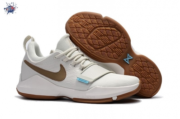 Meilleures Nike PG 1 Enfant Blanc Marron