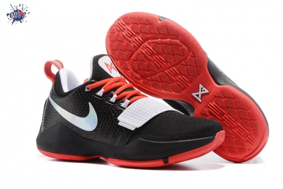 Meilleures Nike PG 1 Noir Blanc Rouge