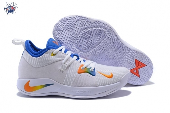 Meilleures Nike PG 2 Blanc Orange