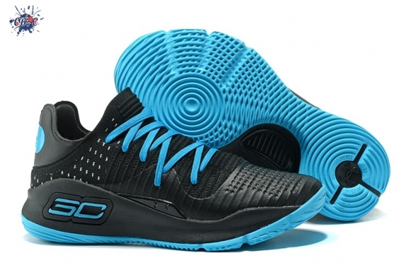 Meilleures Under Armour Curry 4 Low Noir Bleu