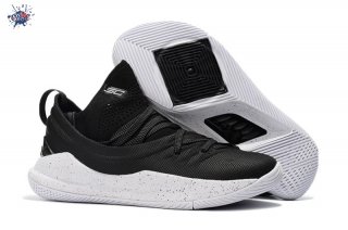 Meilleures Under Armour Curry 5 Low Noir Blanc