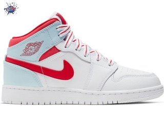 Meilleures Air Jordan 1 Mid (GS) Blanc (555112-104)