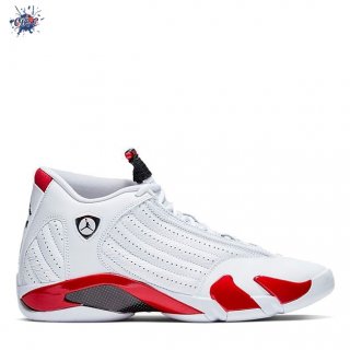 Meilleures Air Jordan 14 "White Varsity Red" Bianco Rouge (487471-100)