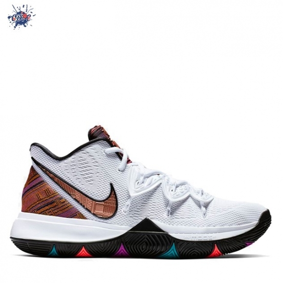 Meilleures Nike Kyrie V 5 "BHM" Black History Month Bianco Métallique (BQ6237-100)