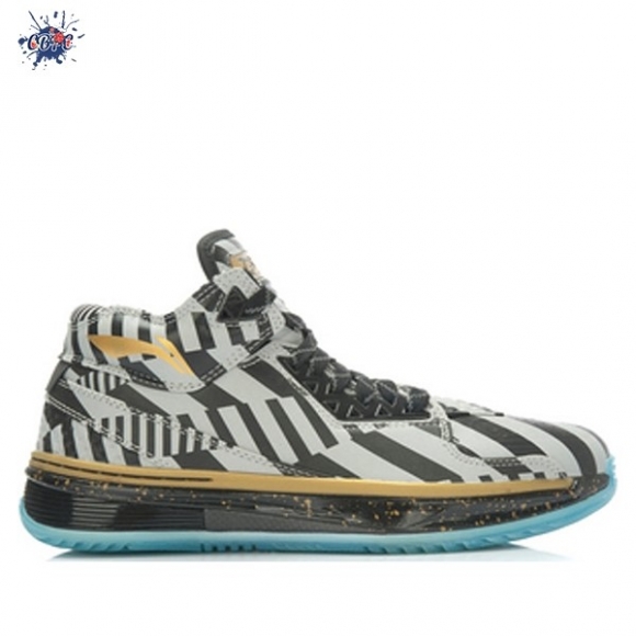 Meilleures Li Ning Way Of Wade 2 "Birthday" Noir Argent Or (ABAH017-17)