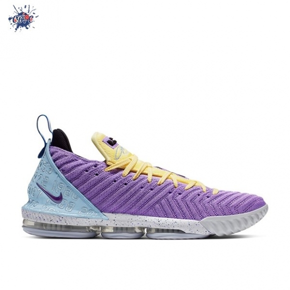 Meilleures Nike Lebron XVI 16 "Lakers Championships" Pourpre Jaune (CK4765-500)