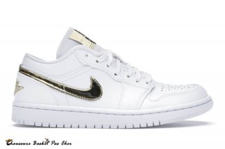 Jordan 1 Low "Blanc Métallique Or" (W) Blanc Or (CZ4776-100)