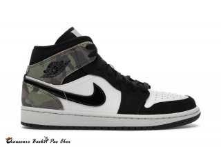 Jordan 1 Mid "Camo" (2020) Noir Os (CW5490-001)