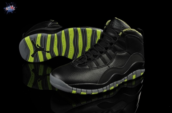 Meilleures Air Jordan 10 Noir Fluorescent Vert