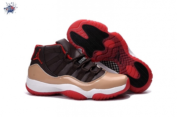 Meilleures Air Jordan 11 Marron Noir Rouge