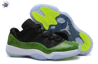 Meilleures Air Jordan 11 Noir Vert Blanc