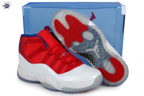 Meilleures Air Jordan 11 Rouge Bleu Blanc