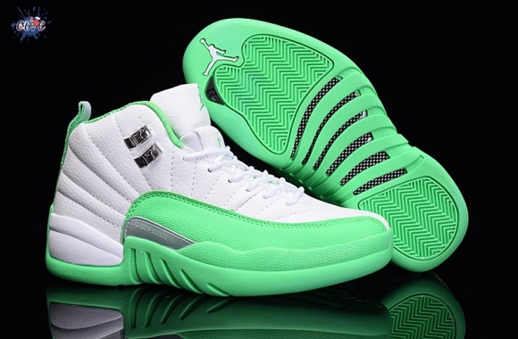 Meilleures Air Jordan 12 Blanc Vert