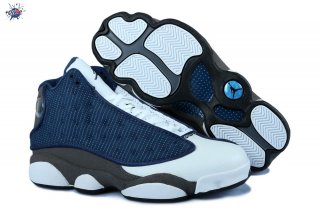 Meilleures Air Jordan 13 Bleu Blanc Gris