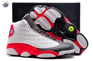 Meilleures Air Jordan 13 Gris Rouge Blanc