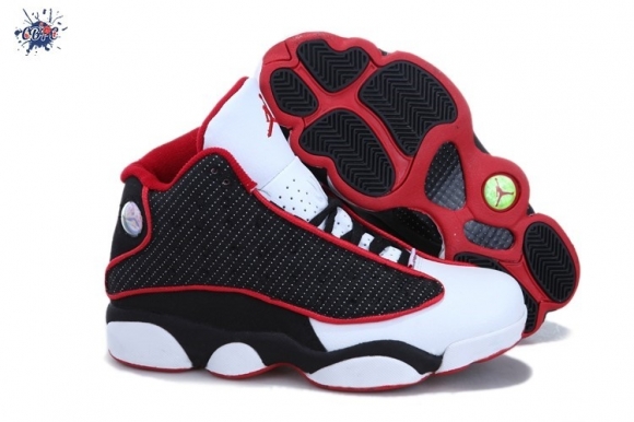 Meilleures Air Jordan 13 Noir Rouge Blanc