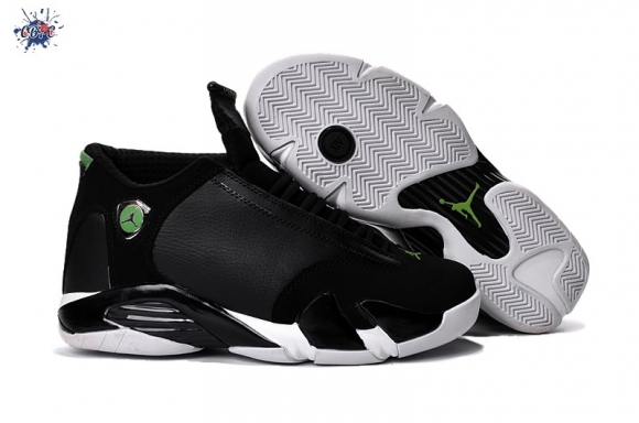 Meilleures Air Jordan 14 Noir Blanc Vert