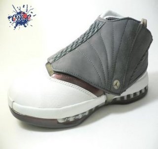 Meilleures Air Jordan 16 Blanc Gris