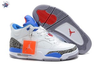 Meilleures Air Jordan 3 Blanc Gris Bleu Orange