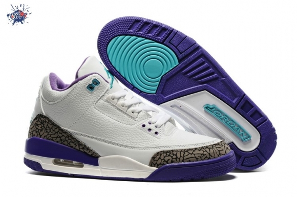 Meilleures Air Jordan 3 Blanc Gris Pourpre