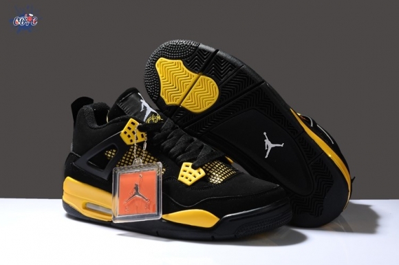 Meilleures Air Jordan 4 Jaune Noir