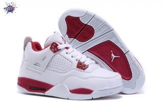 Meilleures Air Jordan 4 Rouge Blanc Enfant