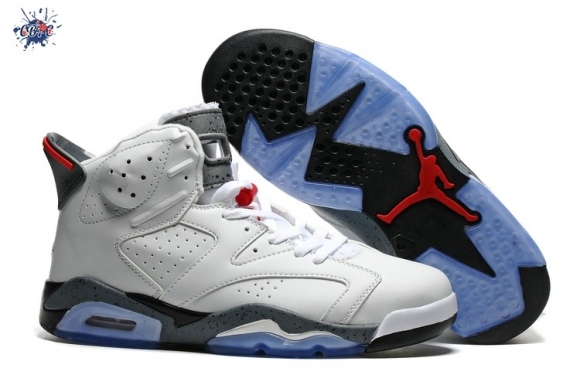 Meilleures Air Jordan 6 Blanc Gris Noir Rouge