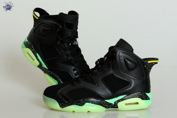 Meilleures Air Jordan 6 Fluorescent Vert Noir