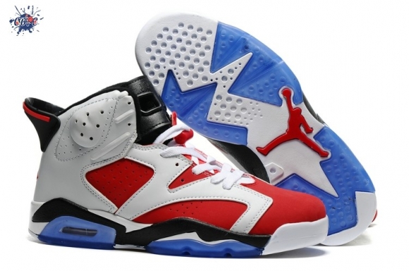 Meilleures Air Jordan 6 Rouge Blanc Clair Bleu