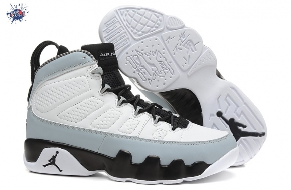 Meilleures Air Jordan 9 Blanc Gris Noir