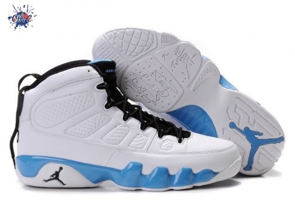 Meilleures Air Jordan 9 Blanc Noir Bleu