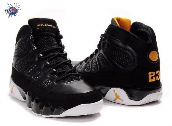 Meilleures Air Jordan 9 Noir Jaune Blanc